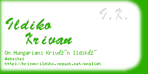 ildiko krivan business card